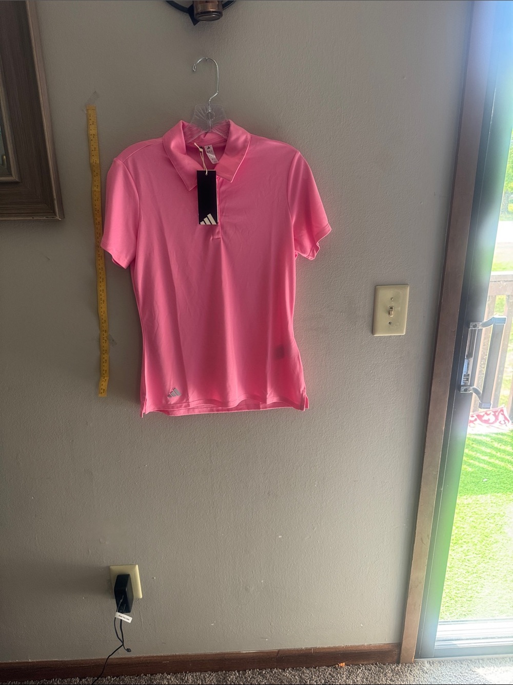 adidas Women’s Pink Short-Sleeve Polo Shirt